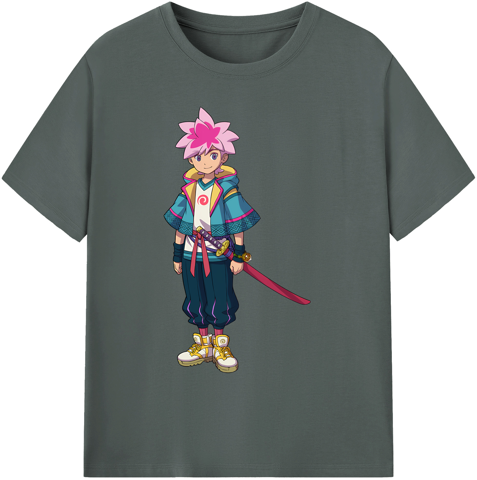 （画像用） 妖怪ウォッチ Yo-kai Watch 綿100％ メンズ半袖Tシャツ｜肌触りやわらか＆通気性
